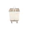 Steele Canvas Basket 6 BU Permanent Truck Natural Canvas w/Grey Vinyl - 5in Casters 926CNATVGRYW5 - alternate 3